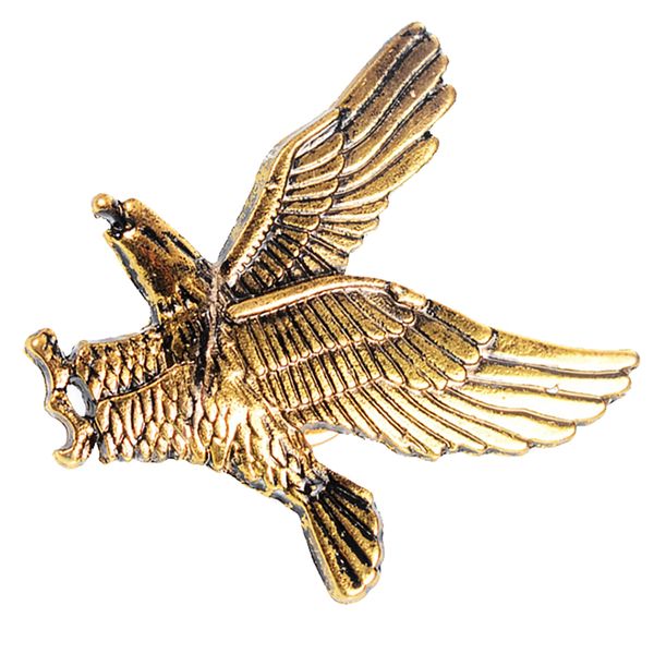 

vintage soaring eagle hawk jacket brooch jewelry lapel pin, Gray