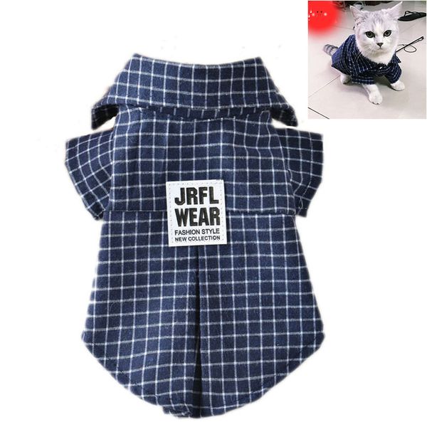 

small dog pet cat clothes beautiful cat apparel fashion plaid shirt for cats kitten cotton puppies summer clothing xs s m l xl