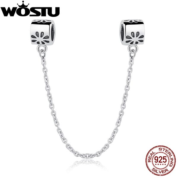 

100% цепной 925 sterling silver daisy безопасность charm fit оригинал wost кулон браслет аутентичные ювелирные изделия рождественский подаро, Bronze;silver