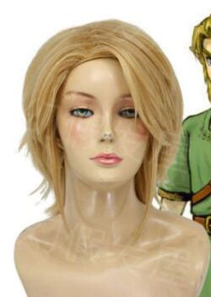 

legend of zelda link blonde cosplay wig, Black