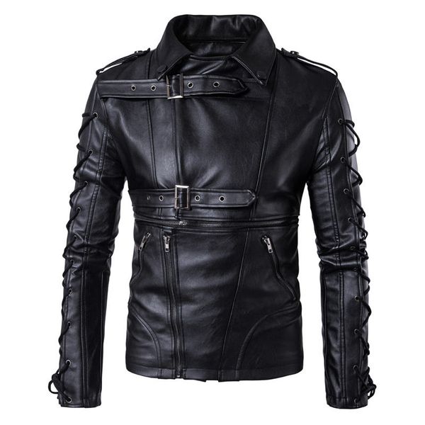 

кожа pu mens конѬђкоѬа кђѬки пл ѬазмеѬ дл 5xl zipper каѬманнй мђжкие веѬовки soli, Black