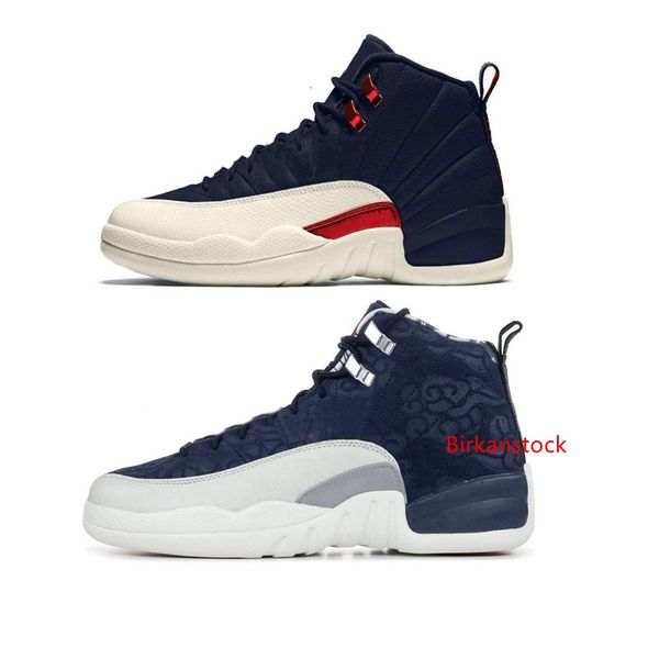 

mens 12s basketball shoe winterized wntr gym red cny white black the master flu game taxi men sports sneaker trainers size 7-13