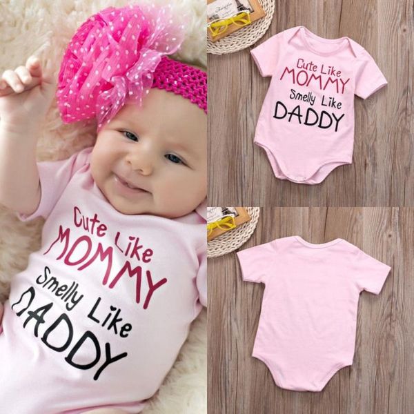 

cotton newborn baby girls pink romper jumpsuit outfits clothes girl romper 0-24m, Blue