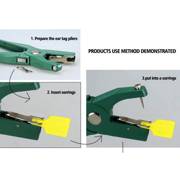 

farm livestock pig ear label number 001-100 copper head earrings pig equipment animal cattle identification card pet supplies