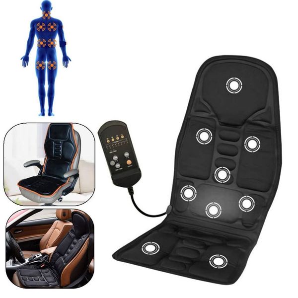Electric Car Seat Massage Cushion Heat Pad Massager Chair Back Neck For Leg Waist Health Machines The