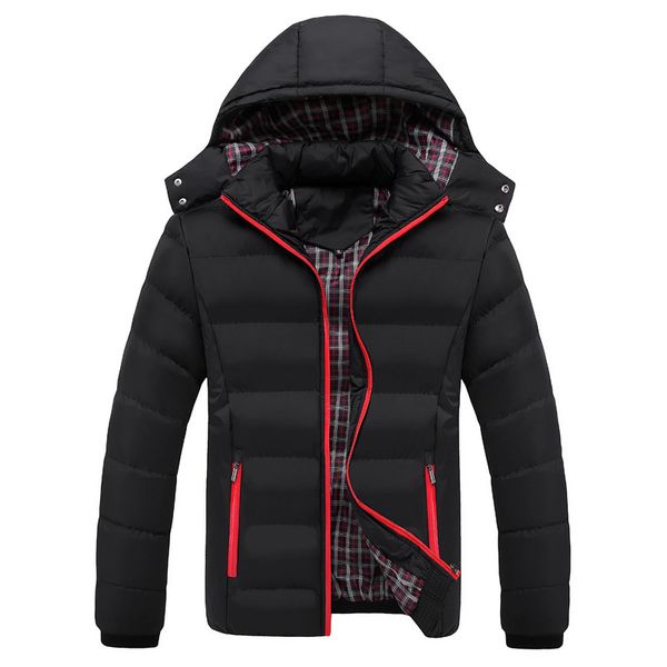 

2019 new men winter jacket coats quality cotton padded hooded wadded thick warm outerwear casual male parkas clothes m-6xl,7316, Black