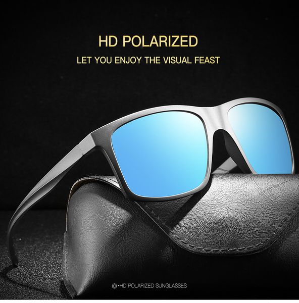 

designer sunglasses men polarized hd driving sunglasses colorful coating uv protection mg-al alloy frame fashion luxury sunglasses sport 21, White;black
