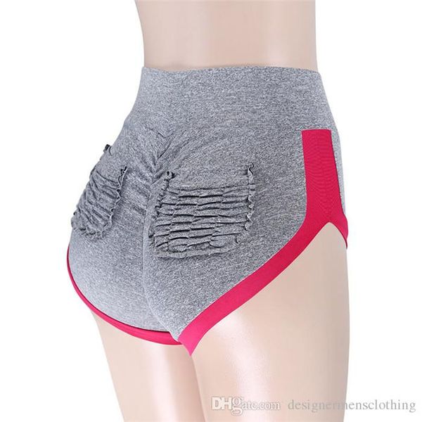 

women yoga shorts skinny drape sports shorts slim running contrast color short pants new, White;black