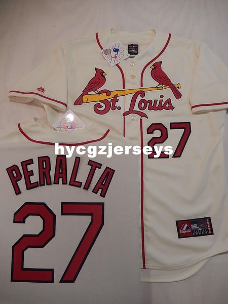 

baseball mens sc #27 jhonny peralta sewn alternate jersey creme mens stitched jerseys big and tall size xs-6xl for sale, Black;blue