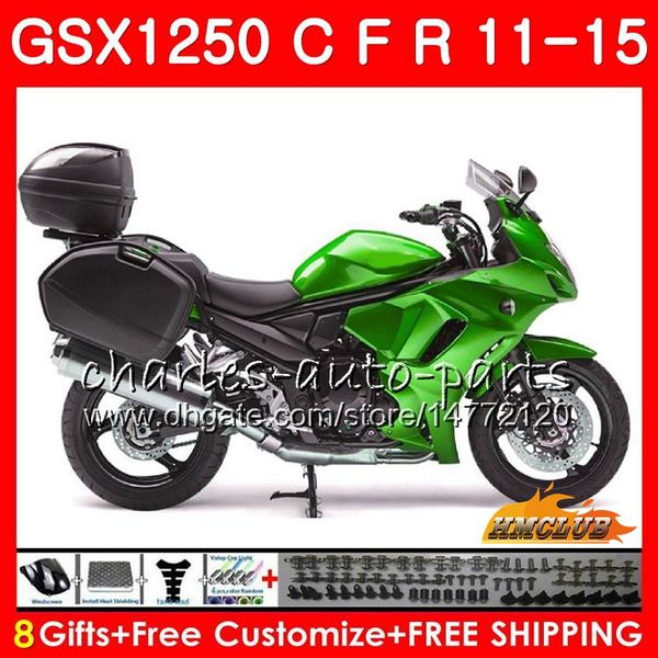 Кузов для SUZUKI Bandit GSX1250F GSX1250FA GSX1250 C 11 12 13 14 15 23HC.2 gsxf1250 металл зеленый горячий GSX1250C 2011 2012 2013 2014 2015 обтекатель