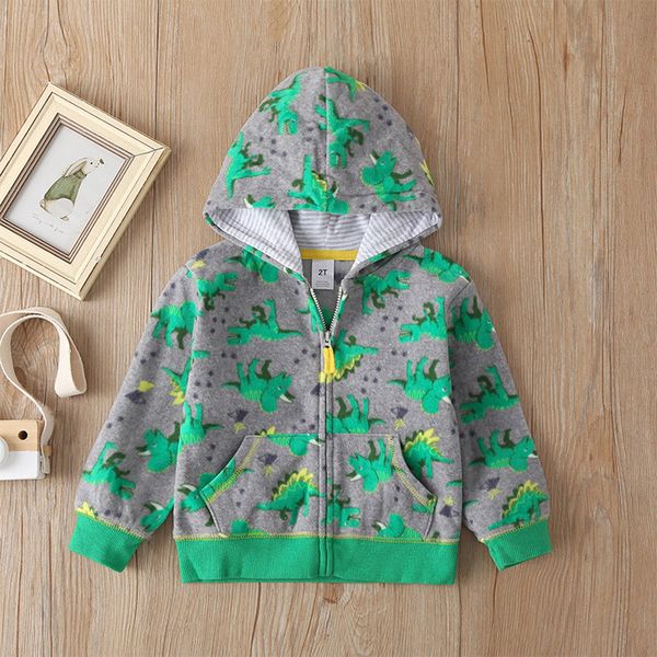 

children toddler kids baby boy girl cartoon hooded dinosaur sweatshirt coat outwear fashion children's jacket sweater, Black