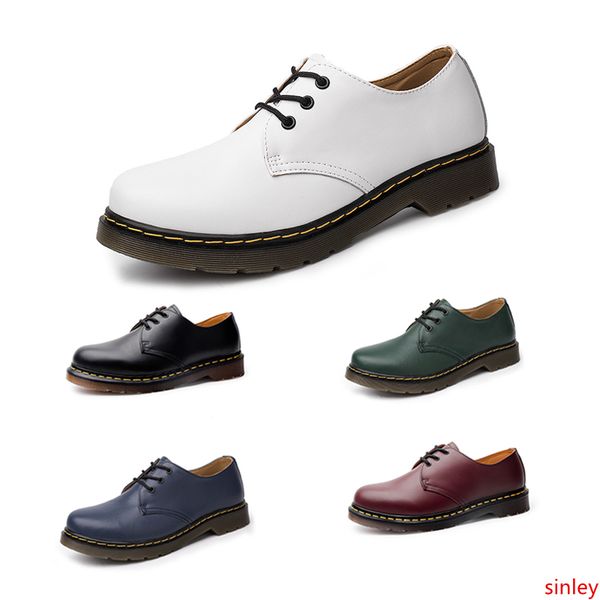 

2020 no-brand low-shoes martin for men women boots british tooling style black white red green blue shoes size 38-45