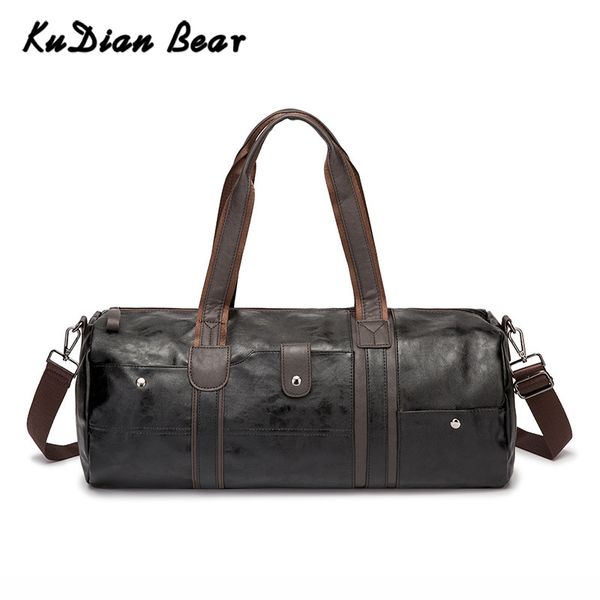 

portable men travel bag handbag large capacity crossbody bags pu leather waterproof shoulder bags big043 pm49