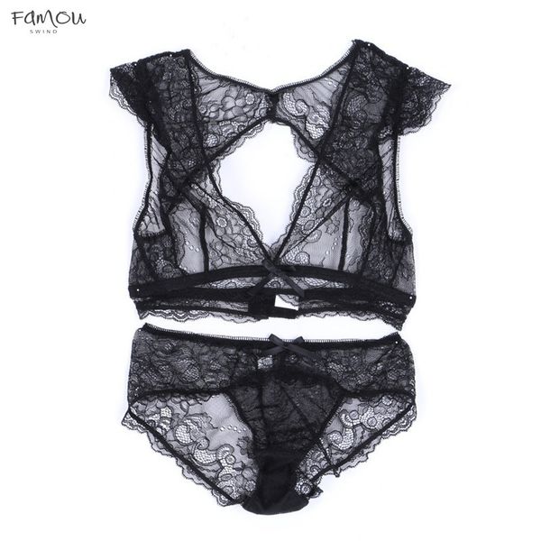 

нижнее белье женское бельё комплект провода бесплатная вышивка цветочные кружева sheer стринги трусы для женщин супер push up bra set bralet, Red;black