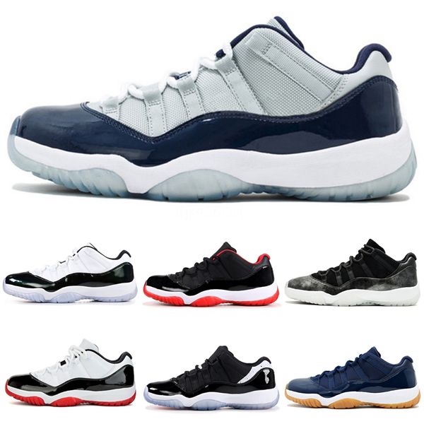 

2020 black cat jumpman 4 basketball shoes 11s low purple white men designer sneakers 11s bred concord 45 trainers #677