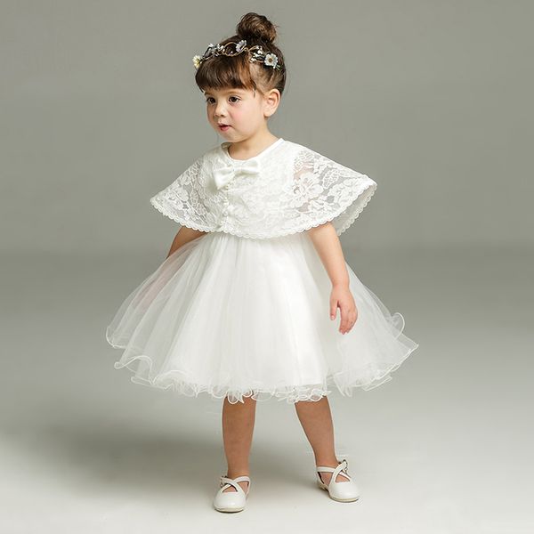 

dmfgd newborn 0-24m baby girl dresses with shawl new summer kids girl birthday party evening dress kids clothes, Red;yellow