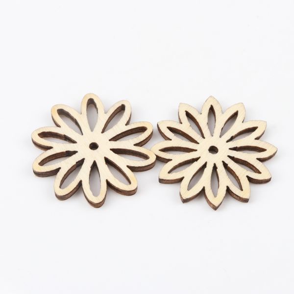 

natual hollow flower pattern wooden scrapbooking art collection craft for handmade accessory sewing home 30mm 20pcs mz165 other hand tools