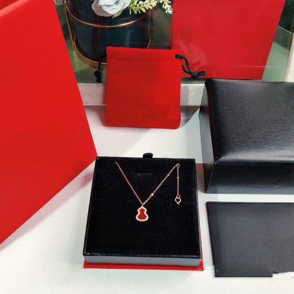 

men and women luxury jewelry s925 sterling silver necklace designer fashion white mother-of-pearl ruby necklace diamond sublimation distingu