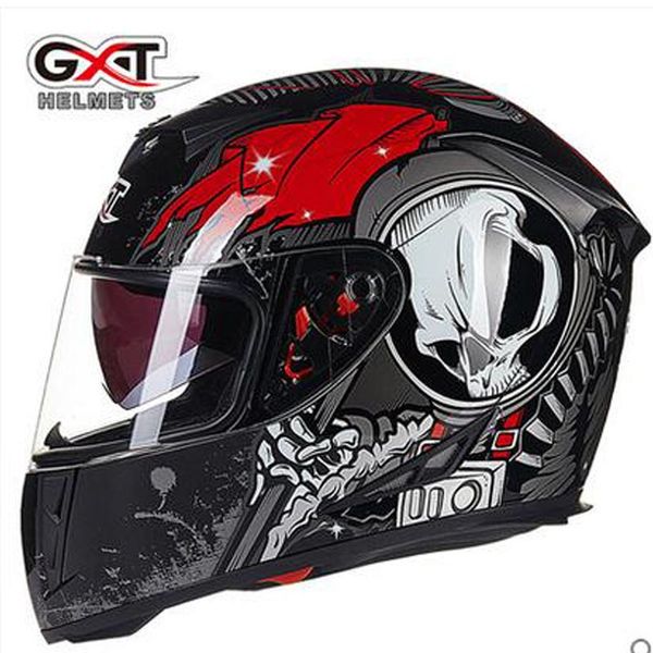 

new genuine gxt full face helmets winter warm double visor motorcycle helmet casco motorbike capacete