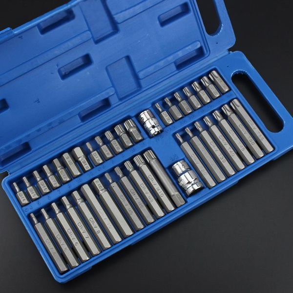 

40pcs 1/2in 3/8in adaptor drive shank hex torx xzn spline star impact socket set metric socket set ratchet driver wrench