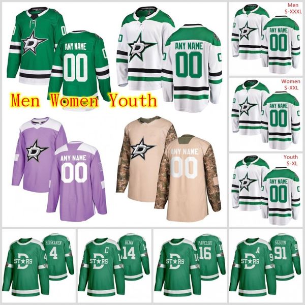 

custom 2020 winter classic dallas stars hockey jersey corey perry joe pavelski seguin jamie benn miro heiskanen alexander radulov ben bishop, Black;red