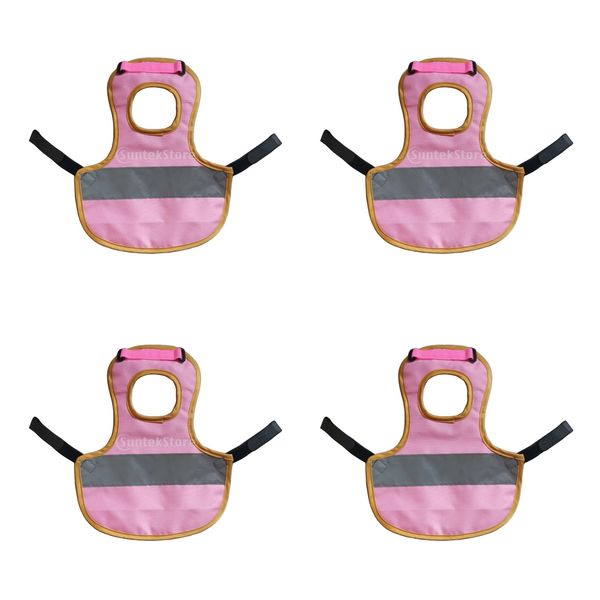 

4pcs breathable pet vest chicken hen saddle for chicken hen bright color