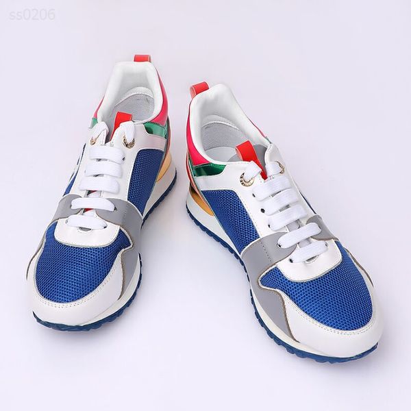 

2020 new air european and american sports shoes leather casual shoes flat running shoes genuine round head layer leather, Black