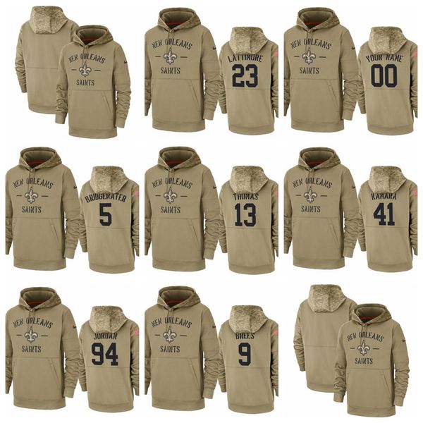 

men women youth style saintss #23 #5 #13 #41 #94 #9 customize any number & name 2019 salute to service therma pullover hoodie, Blue;black