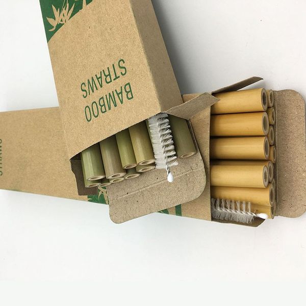 

reusable straw bamboo straws barwar useful kitchen tool party with clean brush natural 12pcs per suit 8 9nt f1