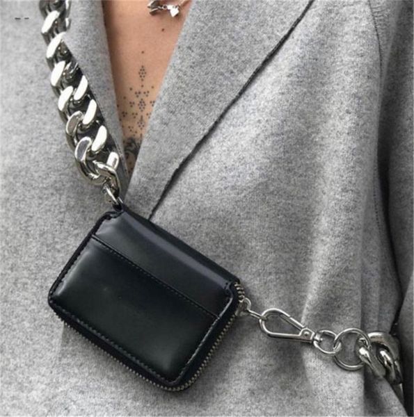 

дизайнер роскошные сумки на ремне женщин толстые цепи карманы мода диагональ крест монета грудь ins супер огонь мини кожа небольшой мешок же