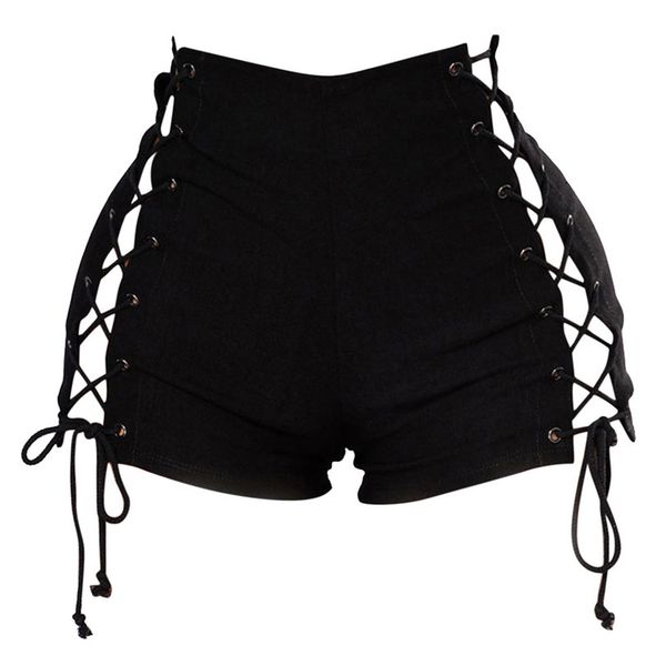 pantaloncini neri vita alta