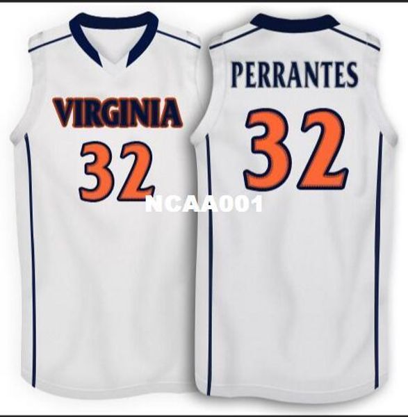 

vintage men #32 london perrantes virginia high school college jersey size s-4xl or custom any name or number, Black;red