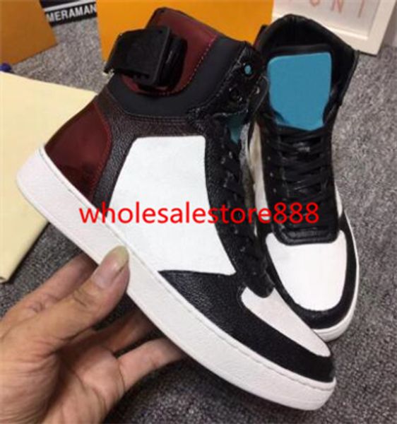 

hococal 2020 новые цвета rivoli sneaker boot high trainers boot для мужчин и женщин с низким верхом кожаные кроссовки, Black