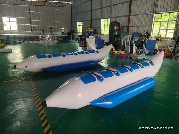 

good quality pvc tarpaulin inflatable floating banana boat for sale