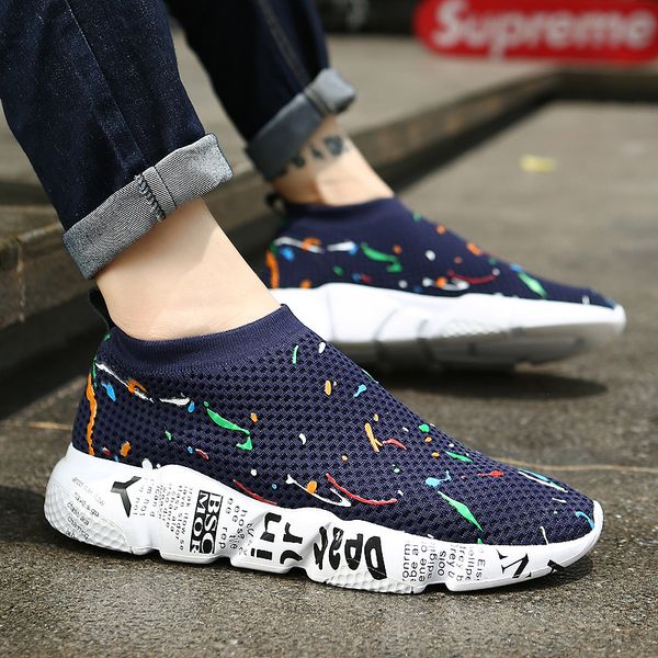 

sock sport shoes men 2019 summer running shoes breathable mixed colors sneakers man athletic walking trainers footwear size 45