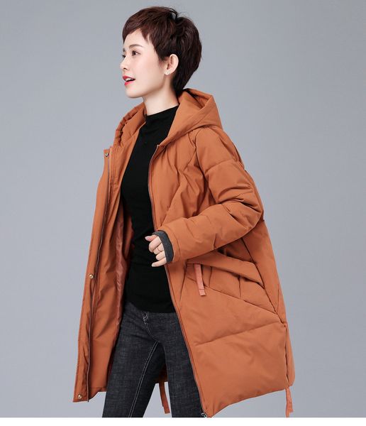 

plus size down cotton clothing korean women's clothing womens coats elegant cotton warm outerwear winter, Black