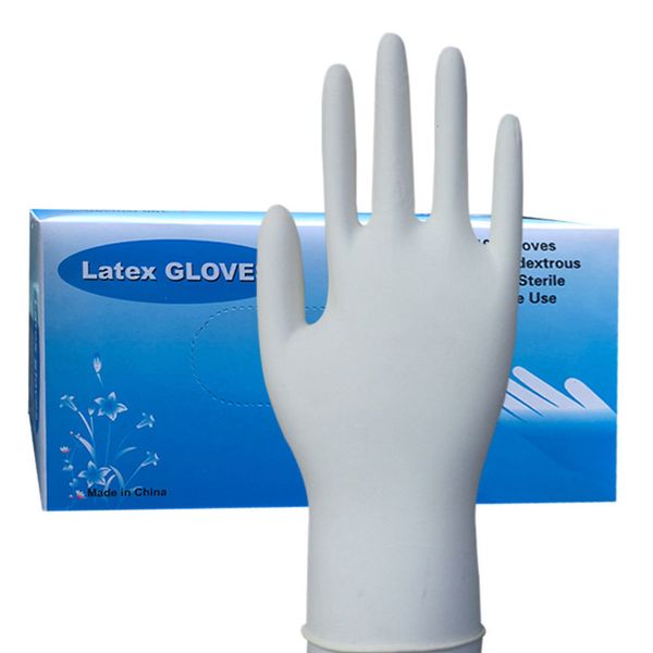 

anti-virus latex rubber gloves 100pcs disposable examination anti-static home clean sterilization protective gloves