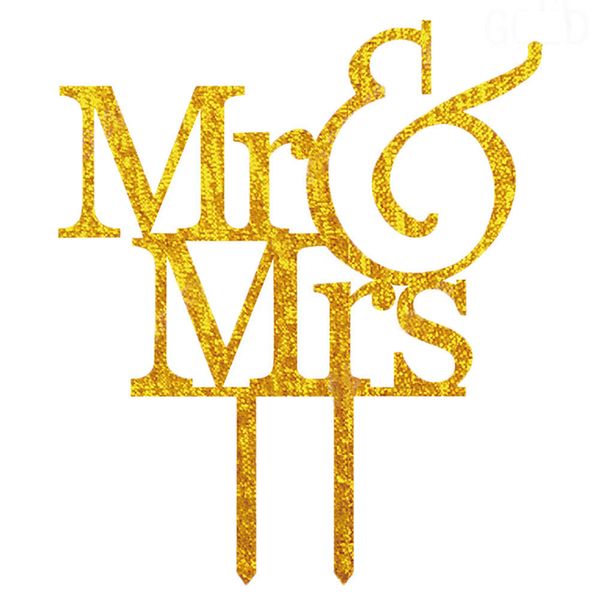

mr & mrs acrylic cake er cake insert card wedding decoration 4 color