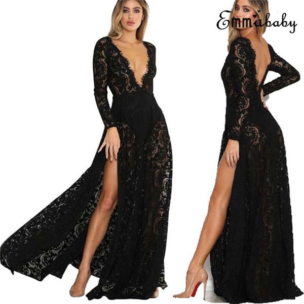 

женские длинные макси-платья с глубоким v-образным вырезом с длинным рукавом с цветочным принтом этнические летние пляжные женские стильные, Black;gray