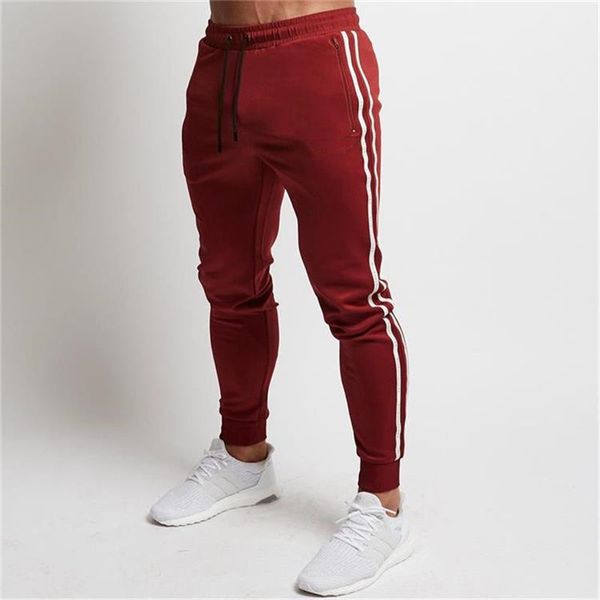 

men striped running pants gym fitness long trouser winter warm jogging training loose casual sweatpants male workout sportswear, Black;blue