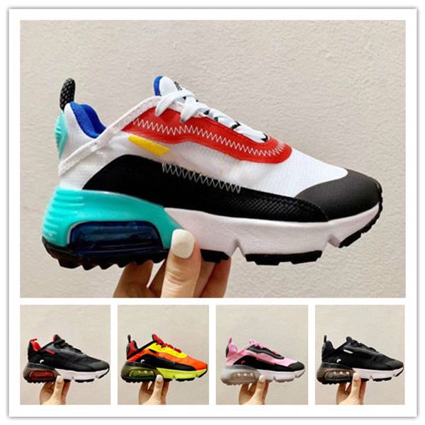 

new arrival fashion 2090 kids running shoes 2090s bred triple black white pink oreo infant sports sneakers trainers
