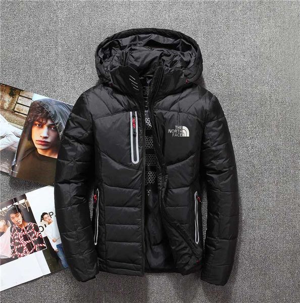 

face north men luxury down jacket designer brand cotton street hip hop classic looses cotton limit quality goose down jacket, Black