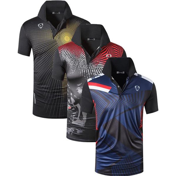 

jeansian 3 pack men's sport tee polo shirts polos poloshirts golf tennis badminton dry fit short sleeve lsl265-266-267 pack, White;black