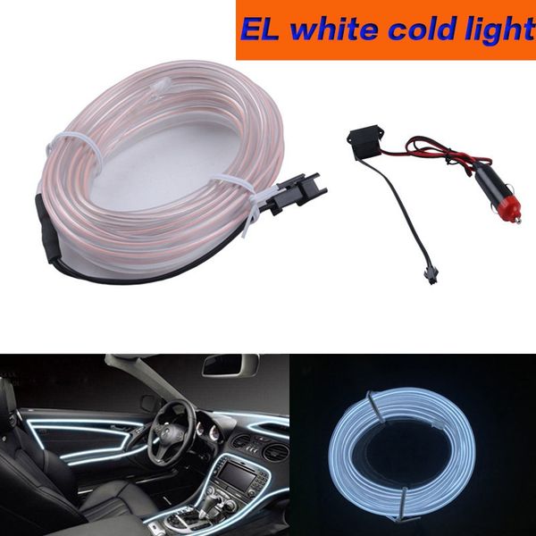 

1m-5m white cold light car led wire cold strip neon lamp atmosphere light 12v