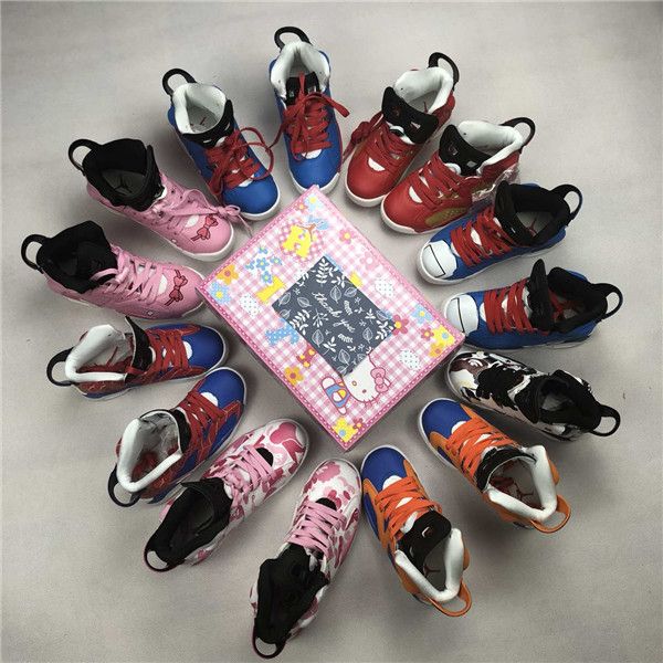 

высокое качество 2019 детские 6 vi баскетбольные кроссовки детские 6s мультфильм спортивные мальчики девочки юношеские детские кроссовки отк, Black