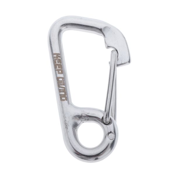 

stainless steel hook clip carabiner locking ring for diving finger spool