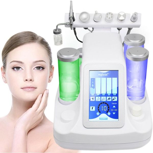 

hydrafacial water hydro microdermabrasion facial skin peeling machine ultrasonic skin rejuvention bio rf face lift deep cleaning, Black;white