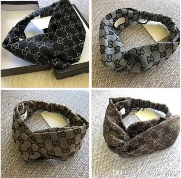 

с box 2020 группы дизайнерами нового оголовье моды марка упругих волосами для женщин девушки ретро тюрбан головных уборов подарков, Silver