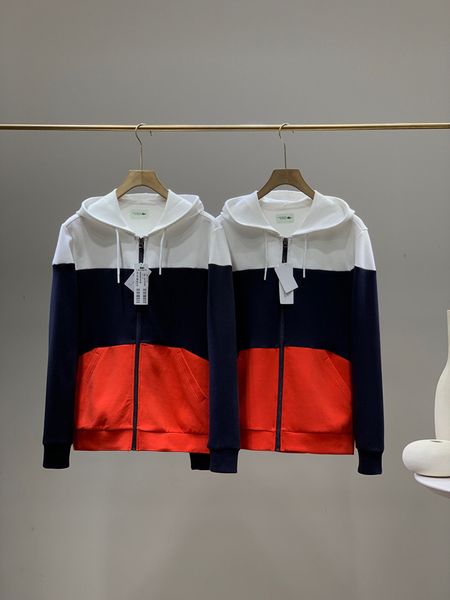 

весна классический бренд крокодил бренд лязг цвет сплайсинга слой воздуха балахон любителей толстовки размер m ~ 2xl, Black