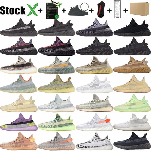 

cinder yecheil cloud white black static reflective kanye west mens running shoes yeshaya tail light bred zebra men women trainers sneakers
